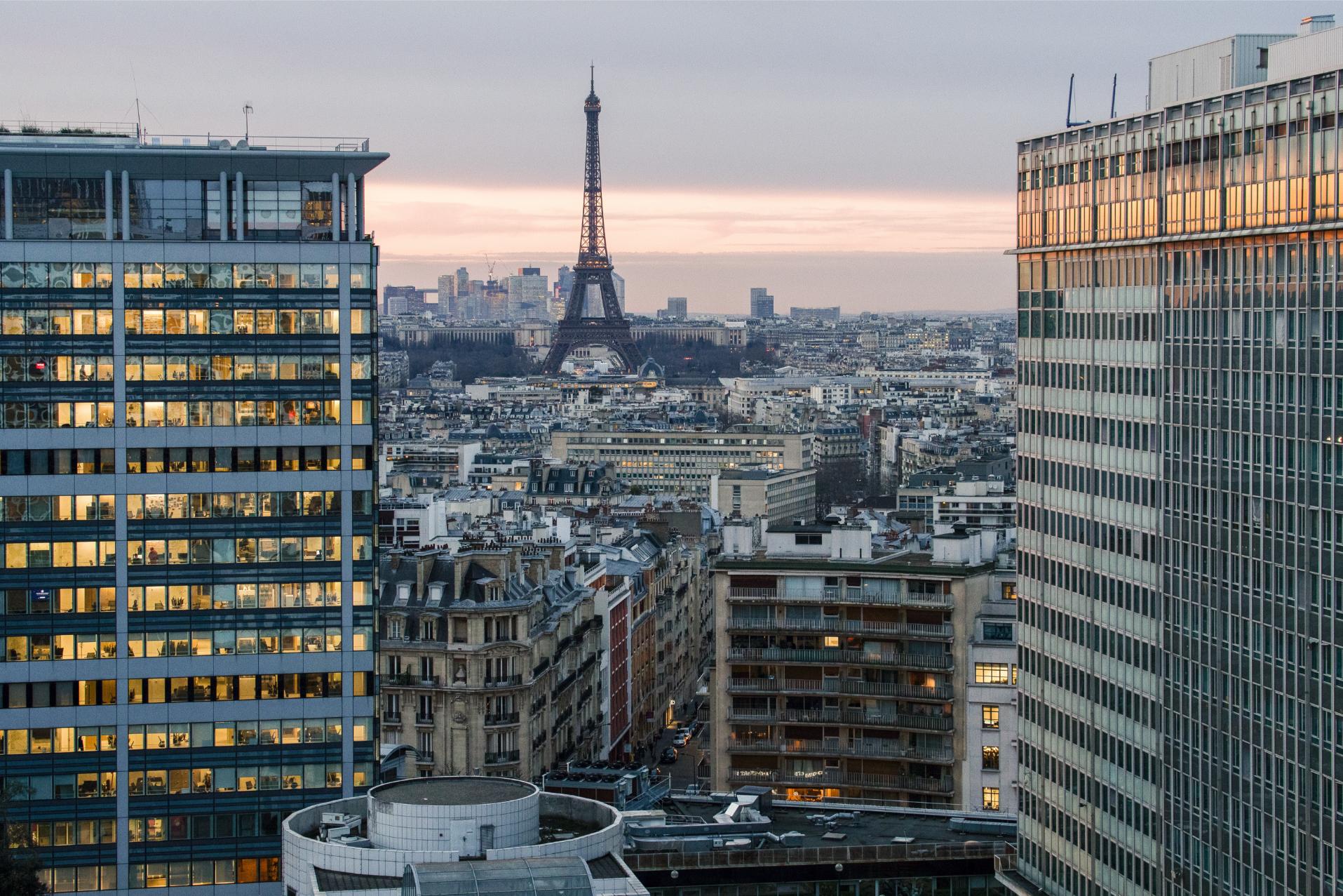 Vue panoramique Tour Eiffel Paris